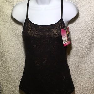 NWT Maidenform firm tummy control shaper lace cami